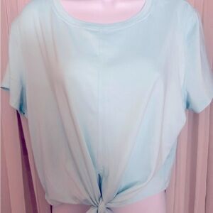 Yogalicious Green Short Sleeve Tie Front T-Shirt